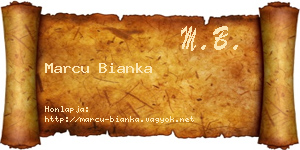 Marcu Bianka névjegykártya